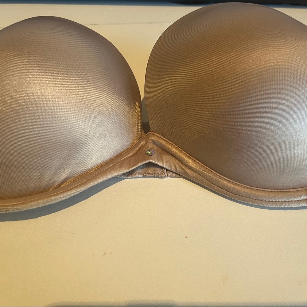 Victoria's Secret Shimmering Gold Strapless Bra